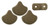 Ginkgo Leaf Bead - Saturated Khaki Green