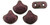 Ginkgo Leaf Bead - Polychrome - Rose