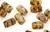 Rulla Two-Holed Beads - Clear Silver Picasso