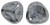 Rose Petals 14mm - Hematite