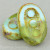 Pea In A Pod Oval (18x12mm) - Olivine Light Blue Blend with Picasso