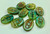 Pea In A Pod Oval (18x12mm) - Green Blend with Picasso
