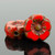 Hibiscus Flower - 7mm Bright Orange Opaque Picasso