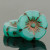 Hibiscus Flower - 12mm Aqua Opaline with Bronze