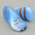Duck Bills (9x18mm) - Sapphire Blue White Opaque Mix with Brown Stripe