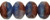 Rondelle (9x6mm) - Red/White/Blue Mix