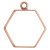 Bezel - Pendant: Hexagon Open Large Single Loop by Nunn Design | 1 Each *Discontinued*