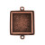 Bezel - Pendant: Square Traditional Double Loop by Nunn Design | 1 Each *Discontinued*