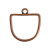 Nunn Design: Open Pendant Half Oval Single Loop Bezel | 1 Each