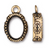 TierraCast Pendant: Oval Scroll 14x10mm Bezel | 1 each