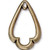 TierraCast Charms: Drop, Trefoil Pendant, 1 1/2" | Pk of 2