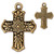 TierraCast Charms: Drop, Talavera Cross | Pk of 1