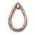 TierraCast Charm: Stitch-around 17x24mm Teardrop Charm | Pk of 2