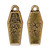 TierraCast Charms: Drop, Coffin - Antique Gold | Pk of 6