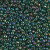 Round Seed Bead by Miyuki - #344 Green Inside Color Lined Rainbow