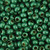 Heavy Metal Round Seed Bead - Green Dark