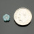 Hibiscus Flower - 7mm Aqua Blue Opaline with Antiqued Finish