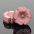 Hibiscus Flower - 12mm Pink Silk with Purple Bronze Finish