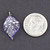 18mm Lampwork Leaf - Lavender Purple with Silver Foil