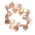 Wide Leaf Bead (15x12mm) - Pink Transparent Matte with AB Finish