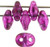 SuperDuo Bead - #25733 Mirror - Hot Pink