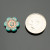 Wild Rose - 14mm Turquoise Opaque with Copper Wash