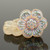 Wild Rose - 14mm Clear Transparent with Golden Pink Aurora Borealis Finish