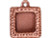 TierraCast Charms: Drop Frame, Hammertone Square | 1 Each