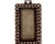 TierraCast Charms: Drop Frame, Textured Rectangle | 1 Each