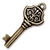 Charms: Drop, Victorian Key by Tierracast | 1 Each