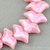Art Deco Flower - Pink Opaque with White Luster