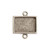 Bezel - Pendant: Horizontal Rectangle Mini Link Double Loop by Nunn Design | 1 Each