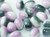 11x8mm Glass Drops - Chalk White Funky Purple