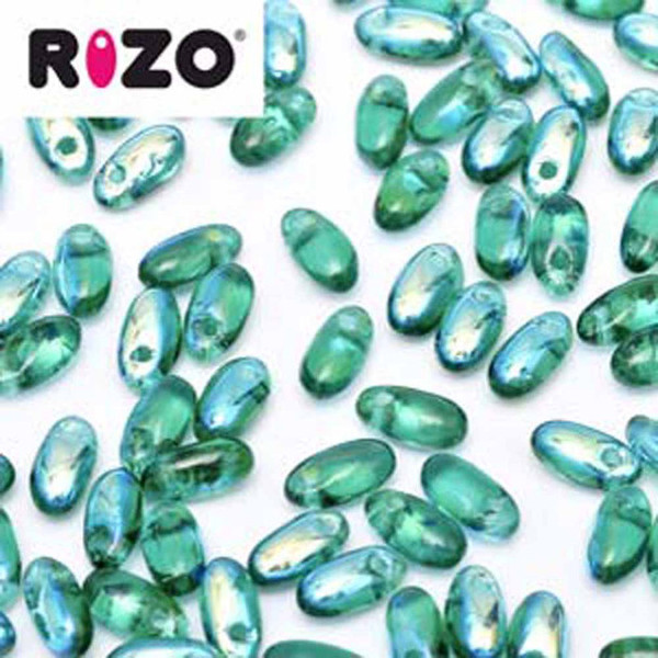 Rizo Beads - #X5073 Emerald Blue Rainbow *Discontinued*