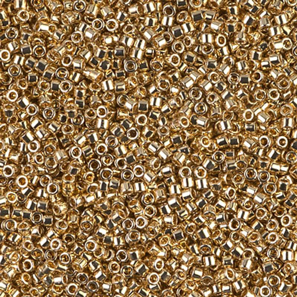 Delica Seed Bead - #0034 24Kt Light Gold Plated