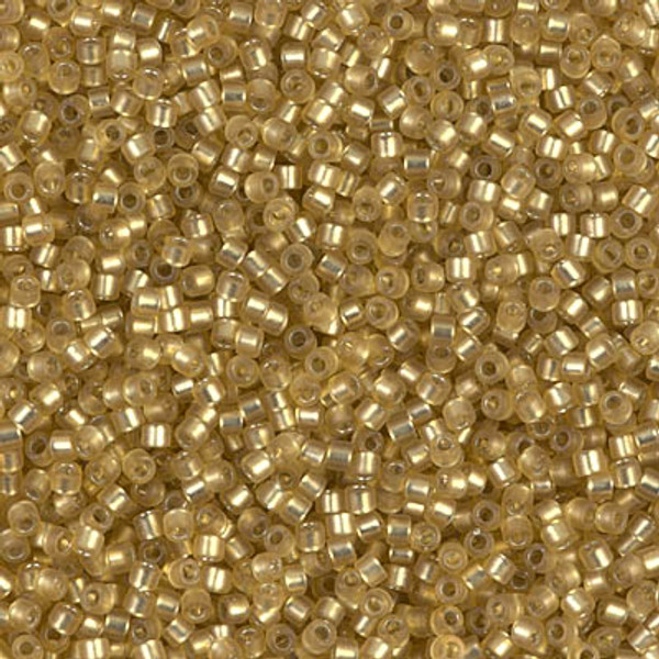 Delica Seed Bead - #0687 Dyed Yellow Green Transparent Silver-Lined Semi-Matte