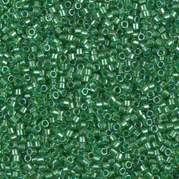 Delica Seed Bead - #0916 Green / Chartreuse Inside Color Lined Sparkle