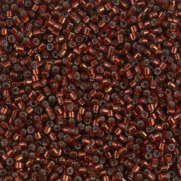 Delica Seed Bead - #1202 Dark Cranberry Transparent Silver-Lined