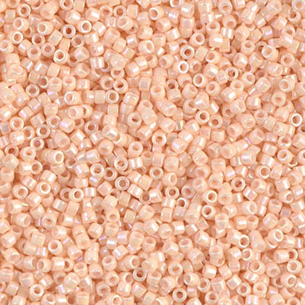 Delica Seed Bead - #1502 Light Peach Opaque Rainbow - *Discontinued*