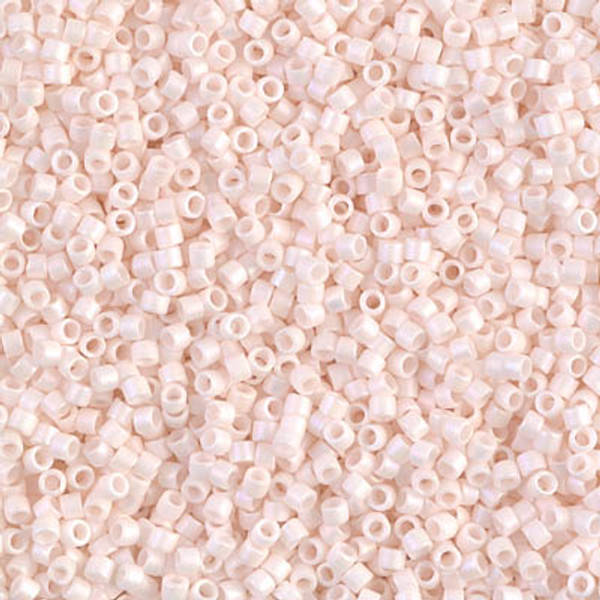 Delica Seed Bead - #1520 Bisque White Opaque Rainbow Matte - *Discontinued*