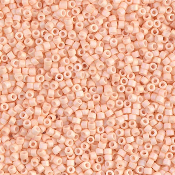 Delica Seed Bead - #1522 Light Peach Opaque Rainbow Matte - *Discontinued*