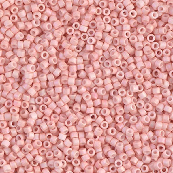 Delica Seed Bead - #1523 Light Salmon Opaque Rainbow Matte - *Discontinued*
