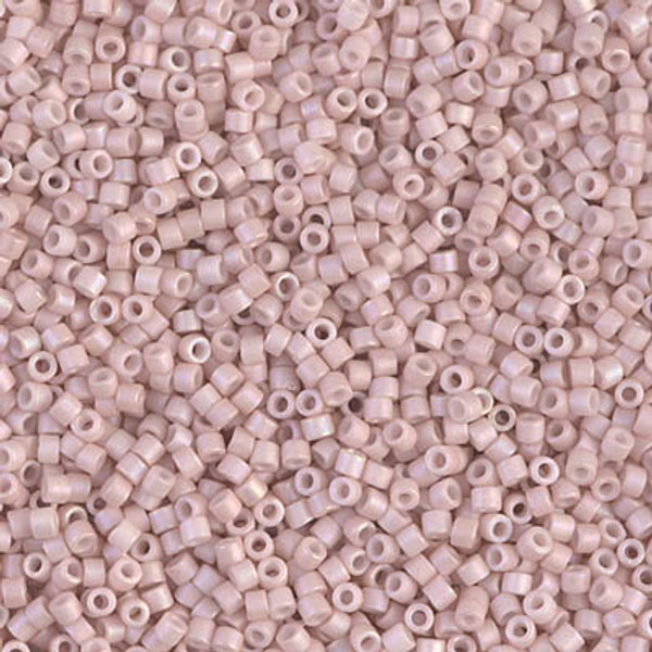 Delica Seed Bead - #1525 Pink Champagne Opaque Rainbow Matte - *Discontinued*