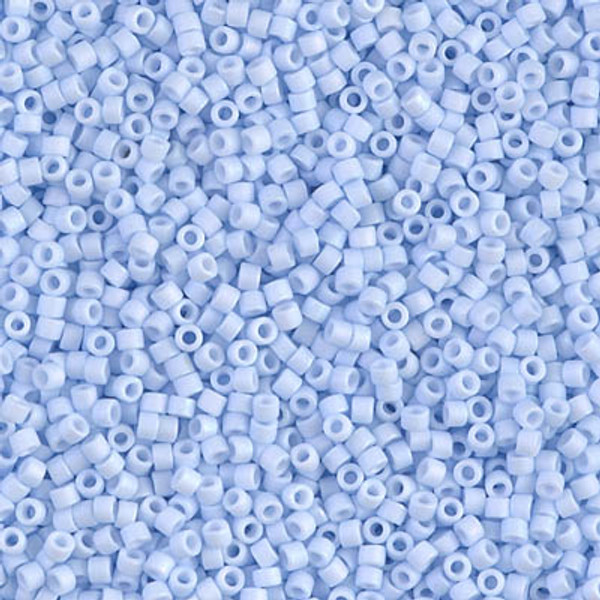 Delica Seed Bead - #1527 Light Sky Blue Opaque Rainbow Matte - *Discontinued*