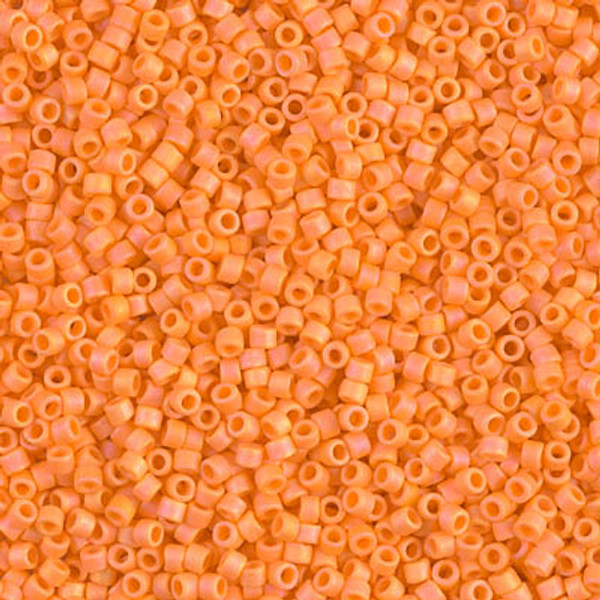 Delica Seed Bead - #1593 Mandarin Opaque Rainbow Matte
