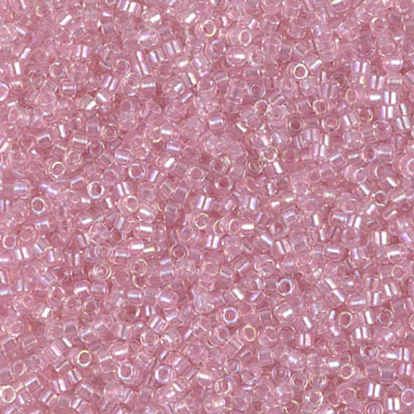 Delica Seed Bead - #1673 Pearl / Pink Transparent Rainbow Inside Color Lined