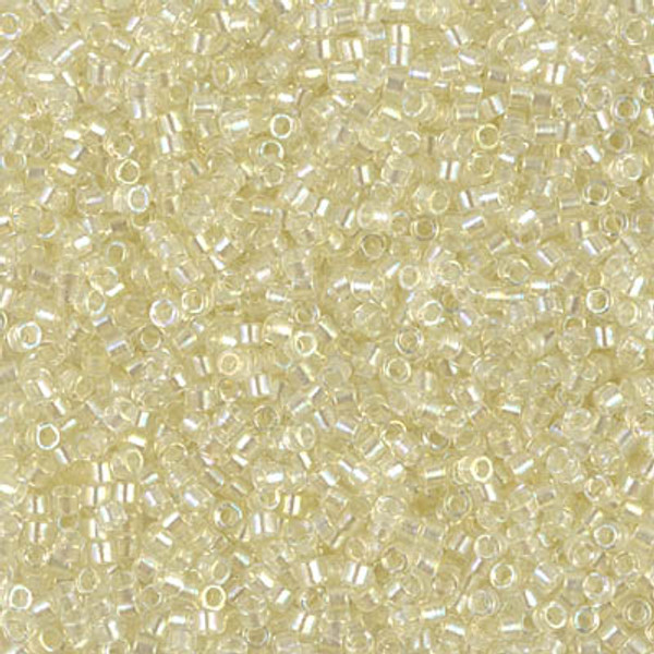 Delica Seed Bead - #1676 Pearl / Pale Yellow Transparent Rainbow Inside Color Lined