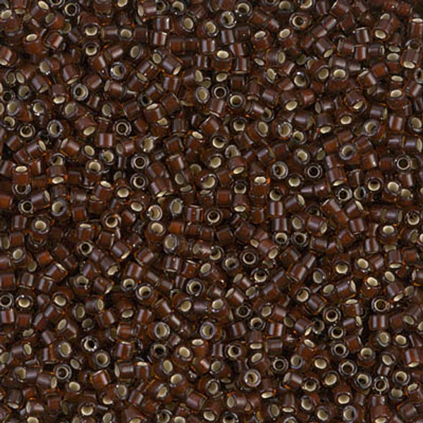 Delica Seed Bead - #1684 Dark Root Beer Glazed Transparent Silver-Lined