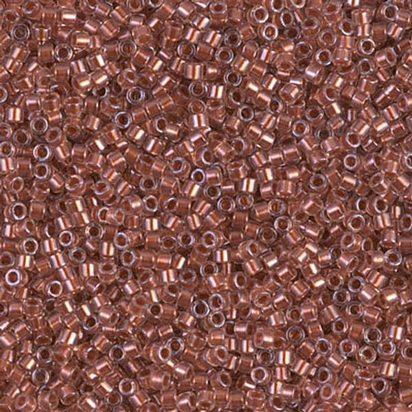 Delica Seed Bead - #1704 Copper Pearl / Pink Mist Inside Color Lined