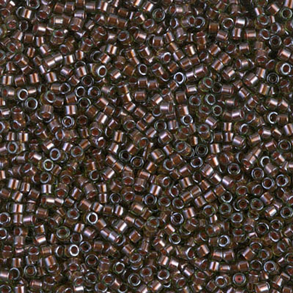 Delica Seed Bead - #1710 Copper Pearl / Olive Inside Color Lined